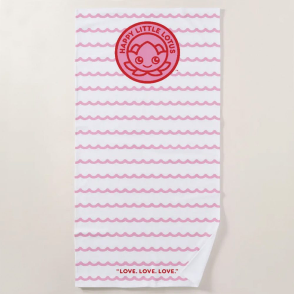 TOWEL_Pink_ by Happy Little Lotus