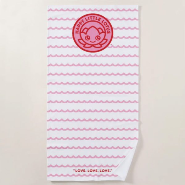 TOWEL_Pink_ by Happy Little Lotus